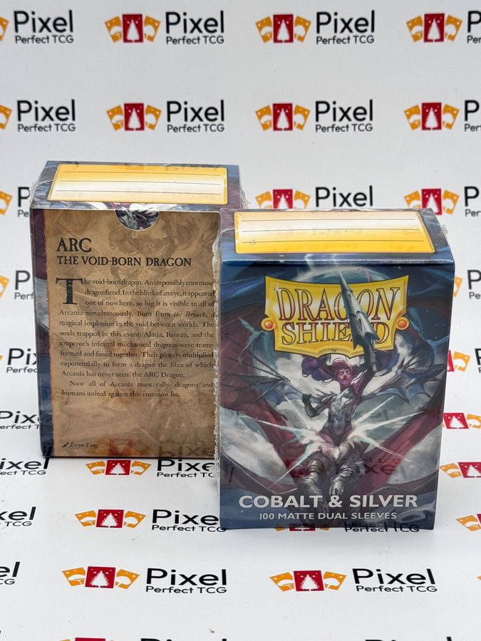 Dragon Shield - Cobalt & Silver Matte Dual Standard Size Sleeves 100