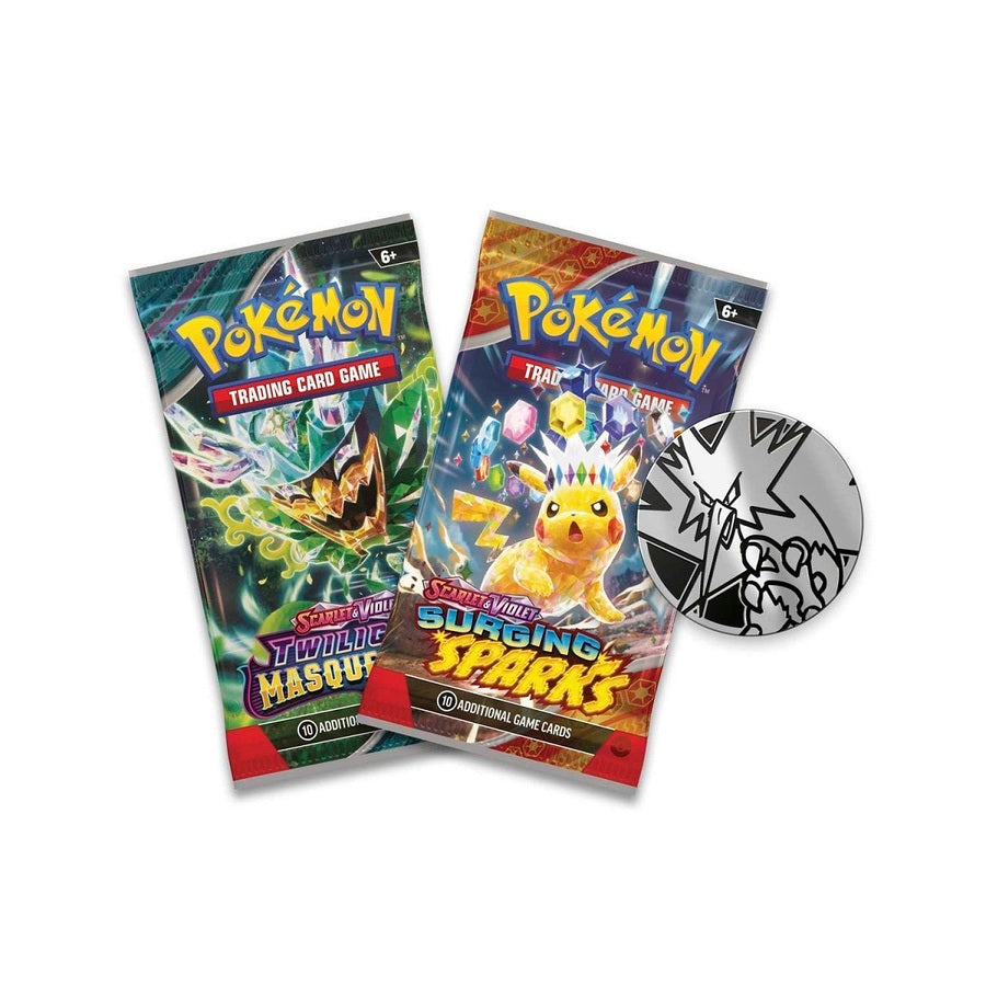 Team Rocket's Zapdos EX Enhanced Pokémon with 2 Booster Packs & Coin